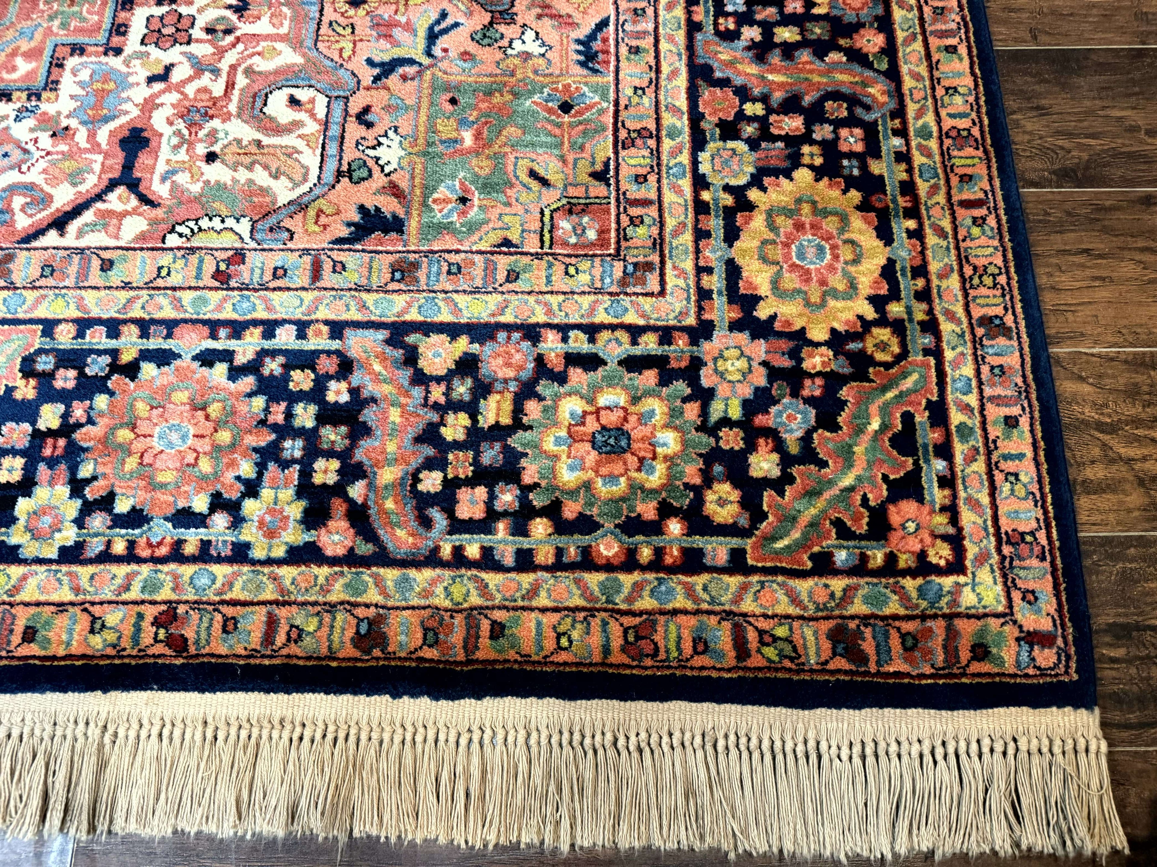 8.8 x 12 Karastan Heriz Rug #726, Vintage Wool Discontinued Carpet, Original 700 Series