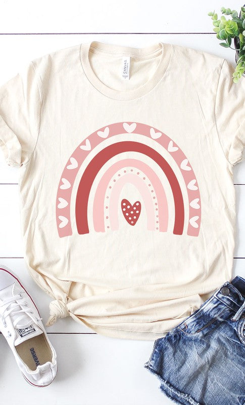 Valentines Day Rainbow Graphic Tee PLUS