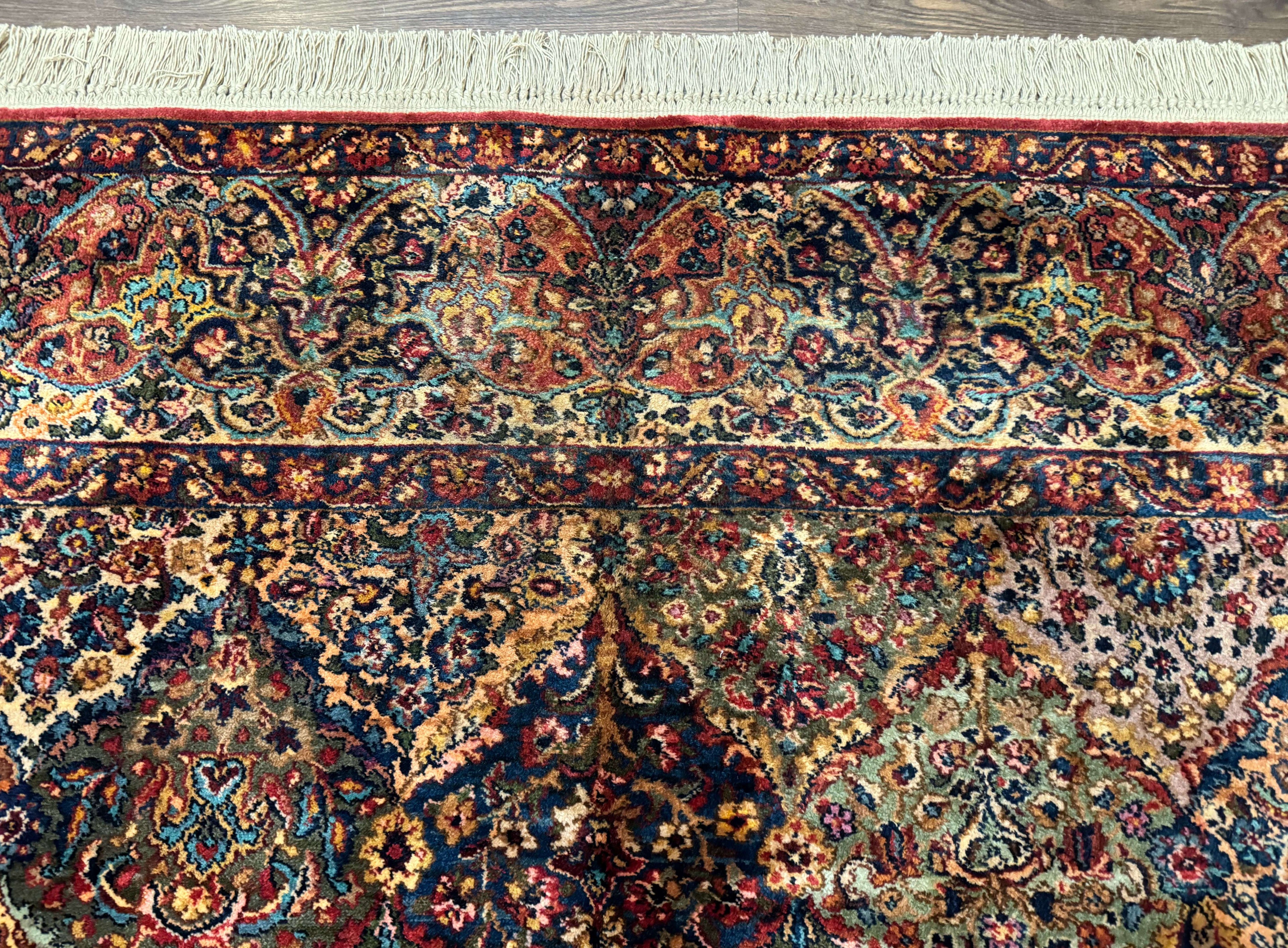 Karastan Rug 8.8 x 10.6, Multicolor Panel Kirman Rug #717, Wool