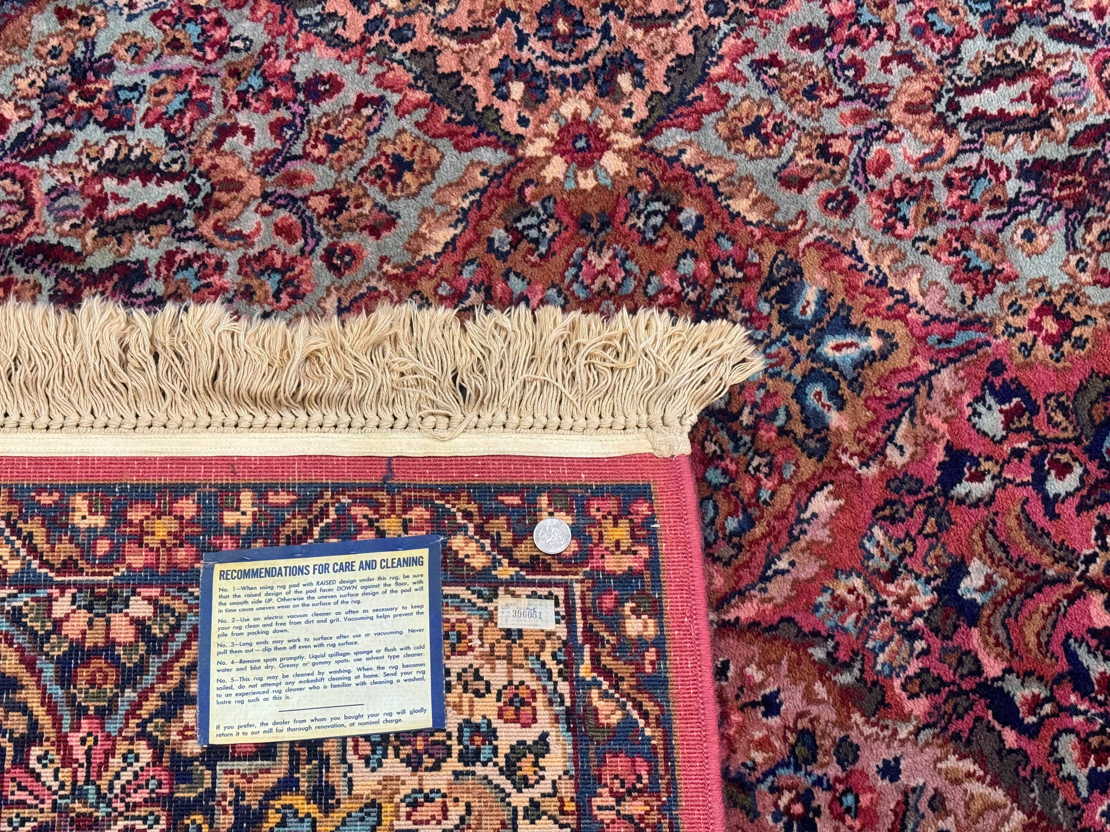 10x18 Karastan Multicolor Panel Kirman Rug #717, Palace Size Wool Discontinued Original 700 Series