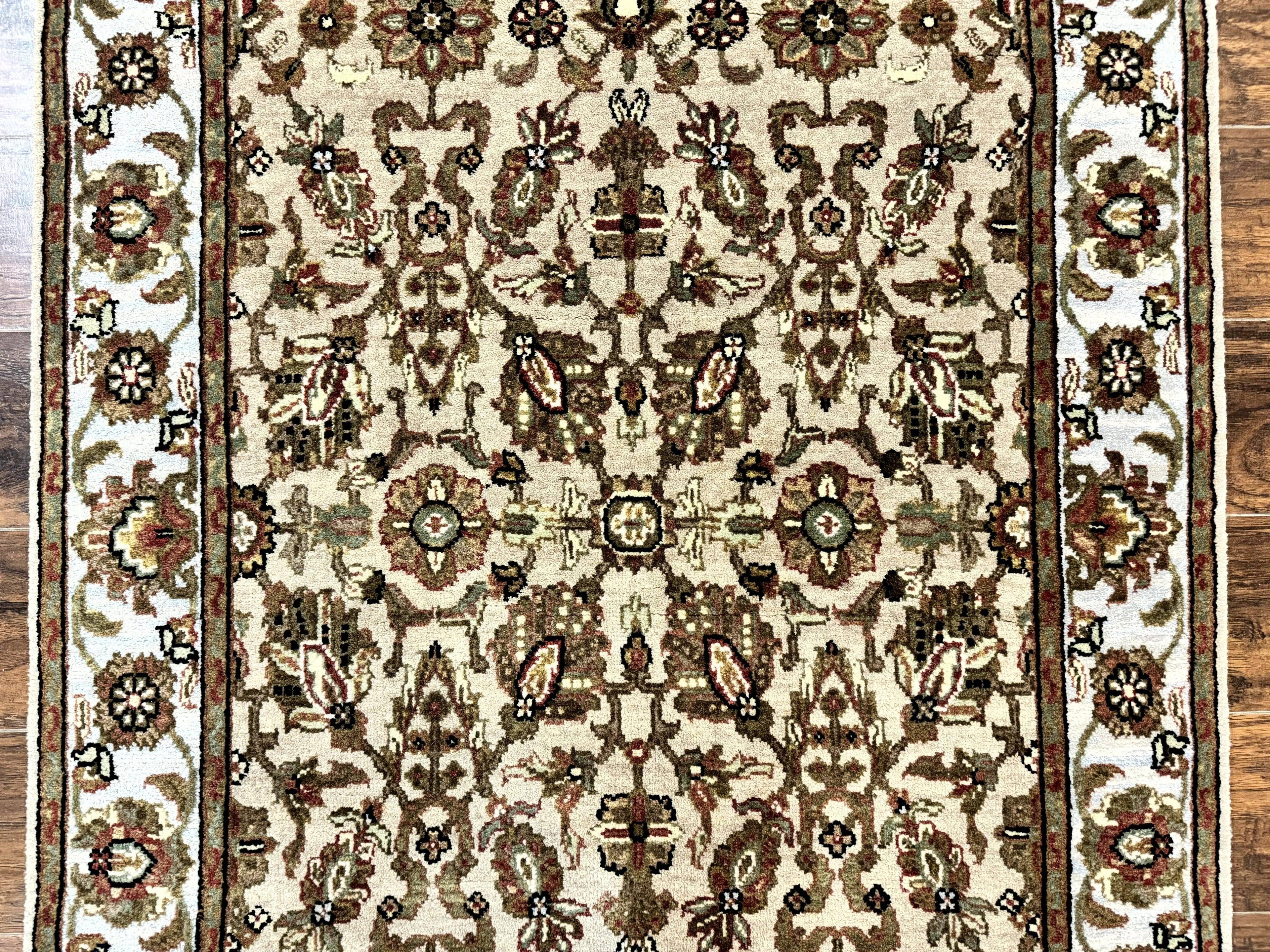 Pak Persian Rug 4x6, Floral Allover Vintage Oriental Carpet, Handmade Wool Rug