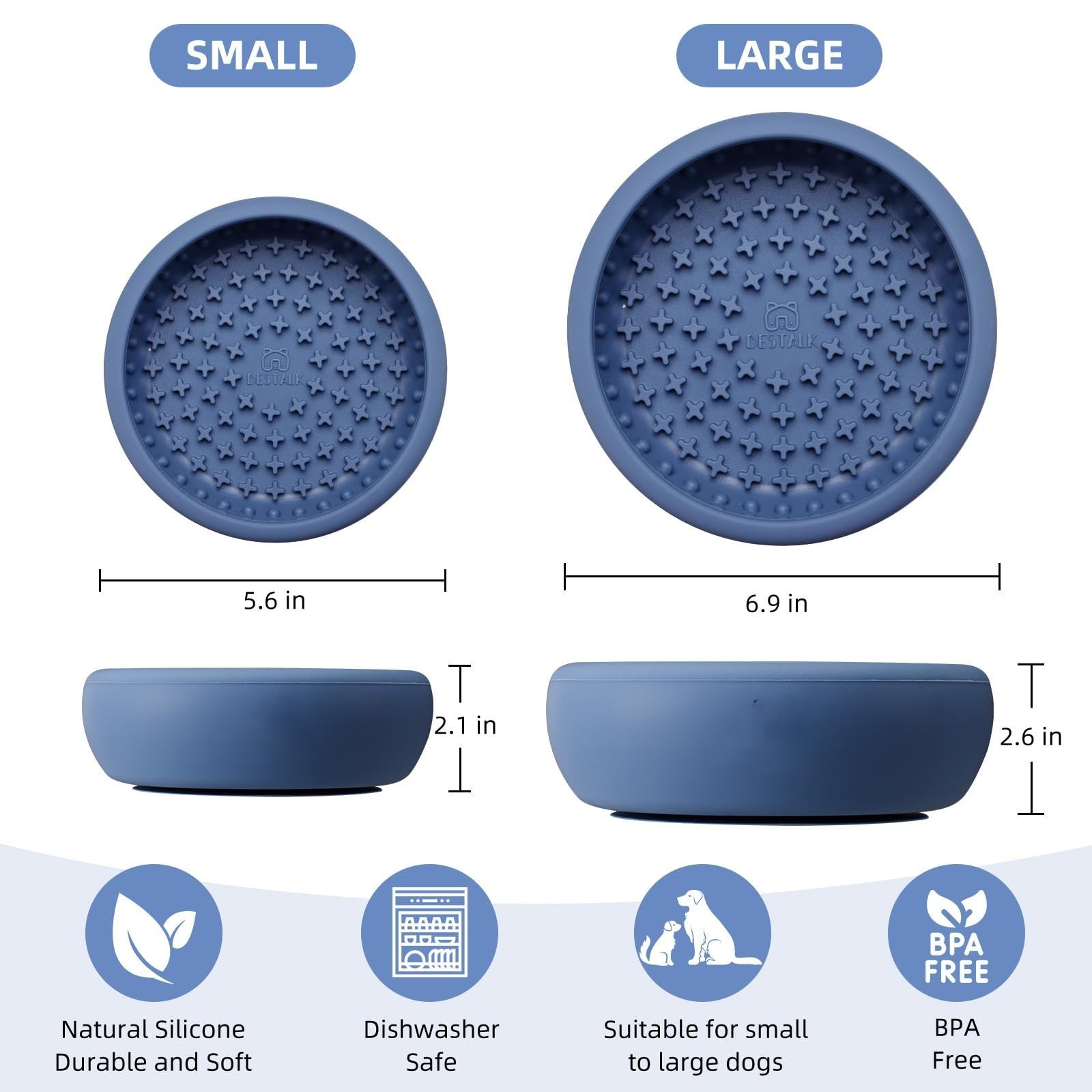 Anti-slip Frozen Licking Bowl For Cats And Dogs To Help Relieve Anxiety