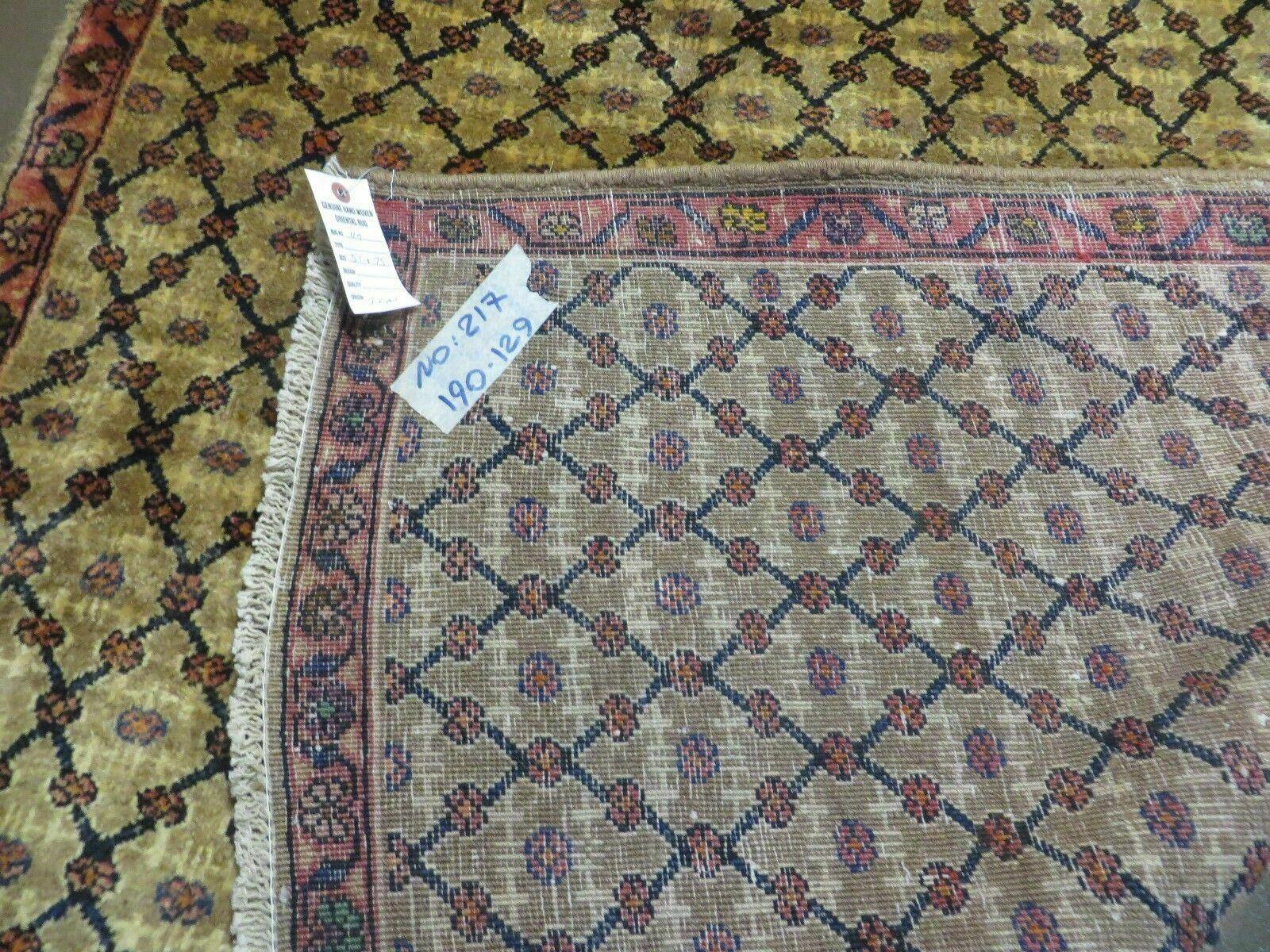 4' X 6' Handmade Indian Allover Wool Rug Camel Hair Color #119