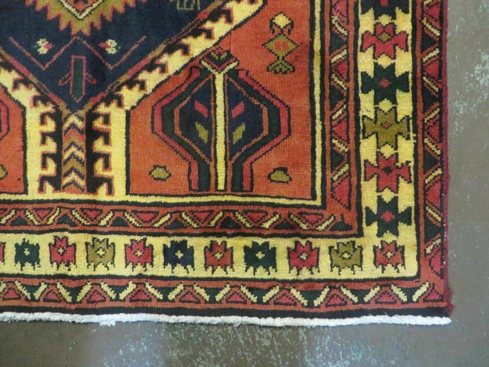 3' 4"X 7' Antique Handmade Turkish Wool Rug Organic #101