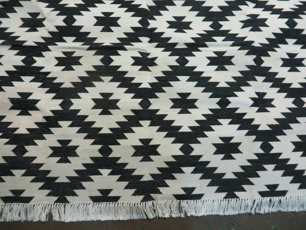 4' X 6' Hand Woven Wool Rug Contemporary Kilim Dhurrie Modern Oriental Area Rug