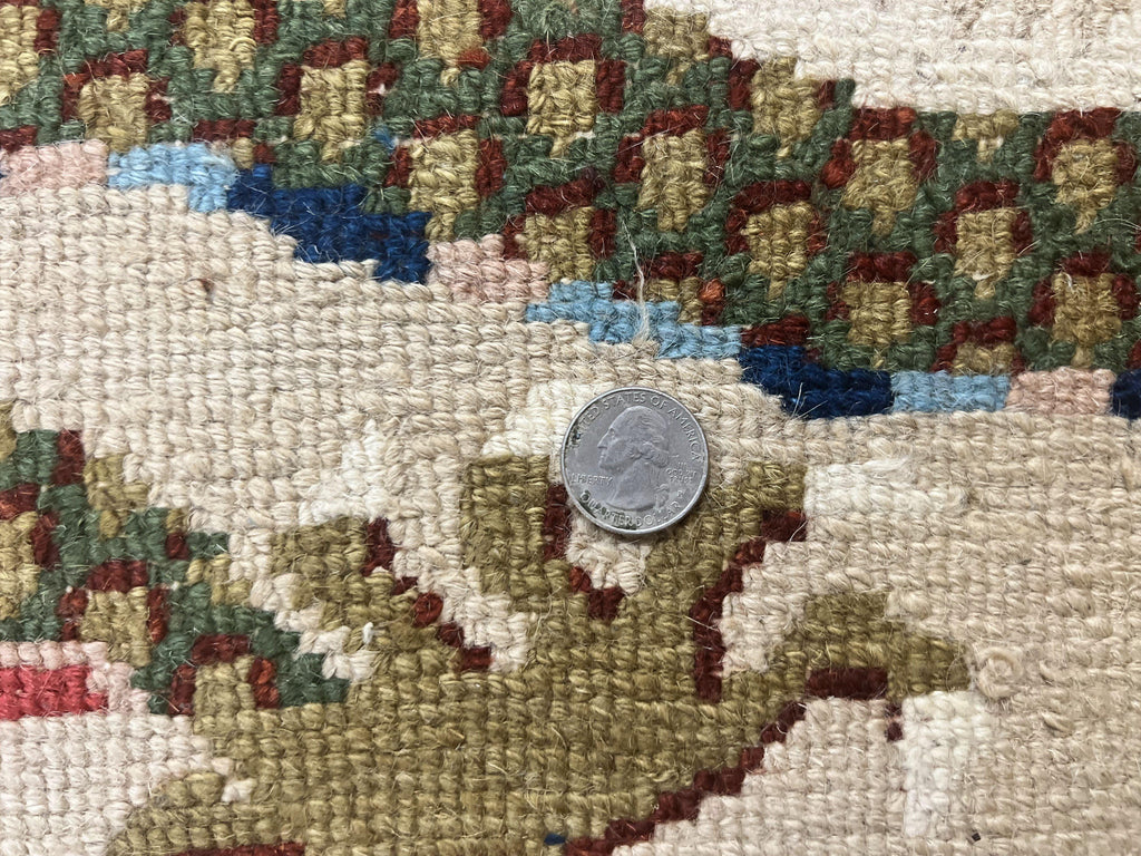 Antique Chinese Peking Rug 3 x 5.6, Dragon Motifs, Handmade Wool Asian Oriental Carpet
