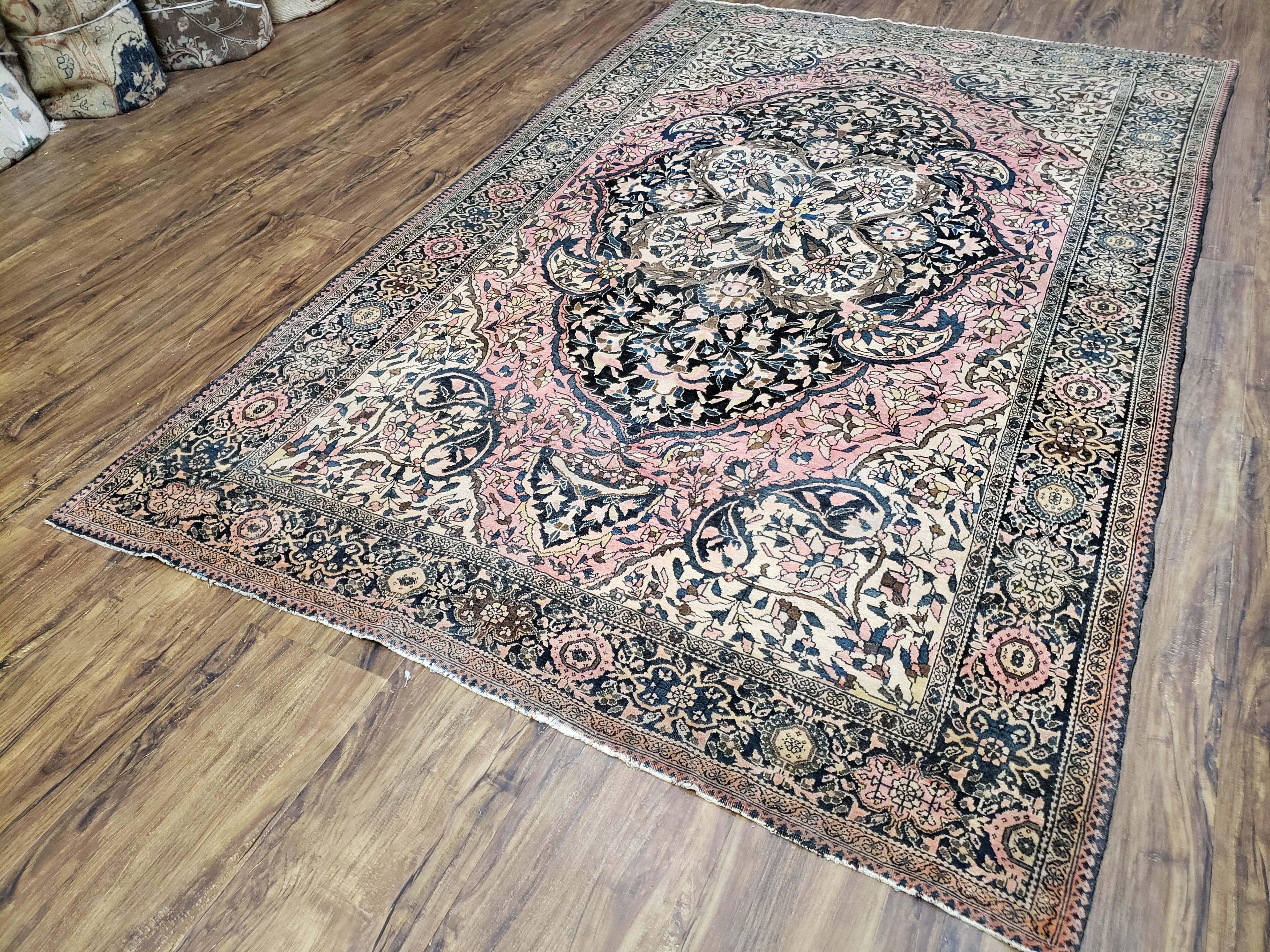 Antique Persian Farahan Rug, 4'1" x 6' 5"