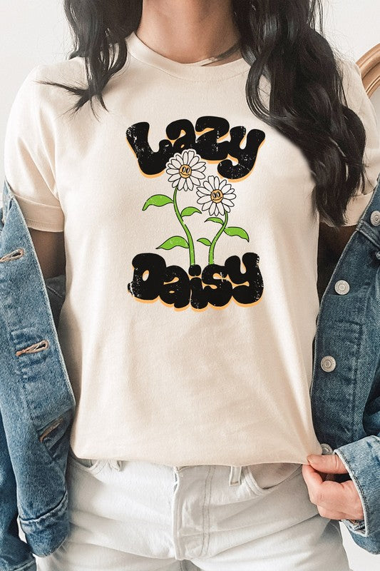 Lazy Daisy Flower Garden Spring Time Graphic Tee T-Shirt
