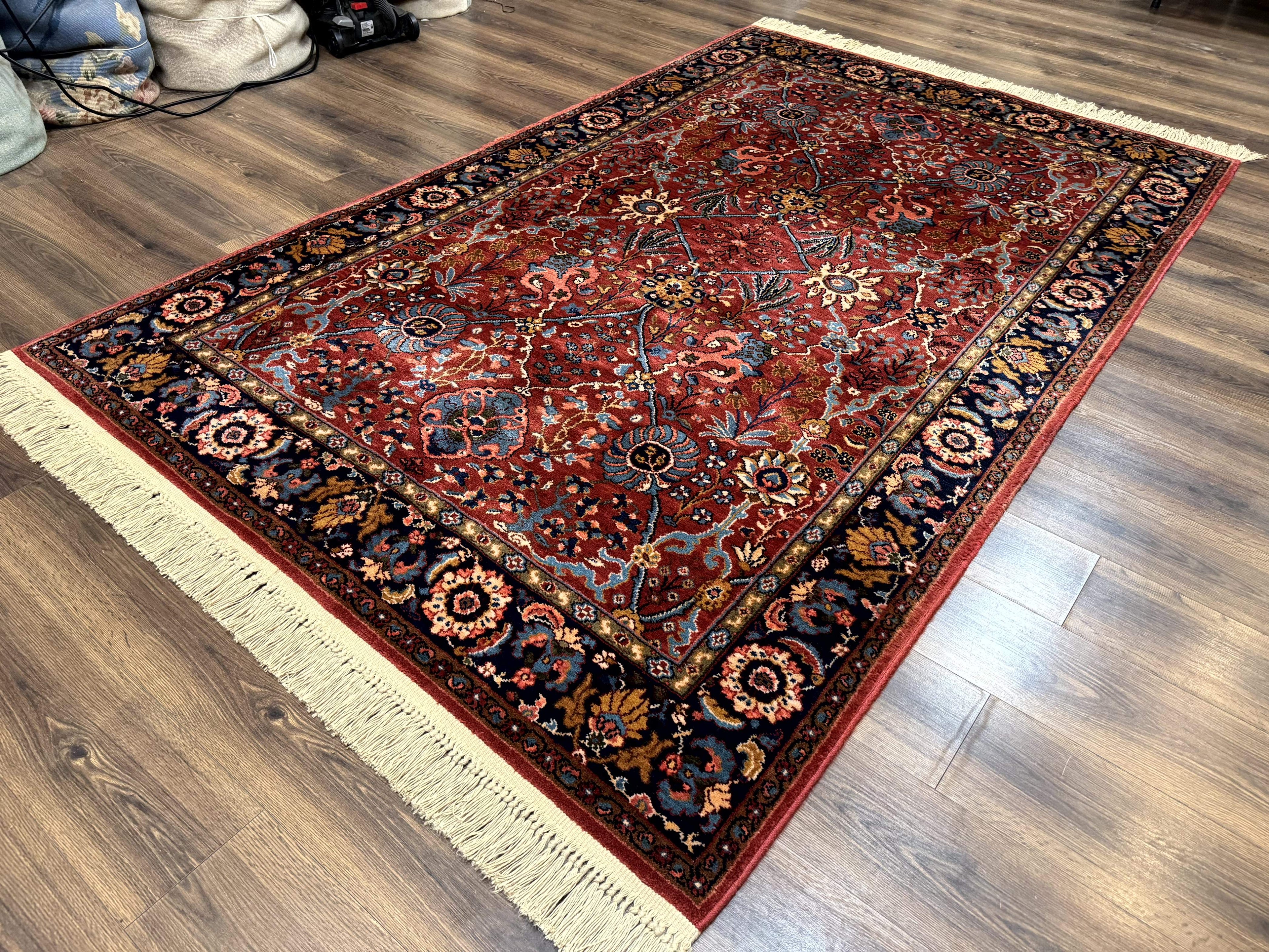 5.9 x 9 Karastan Rug Ispahan #766, Vintage Wool Discontinued Original 700 Series
