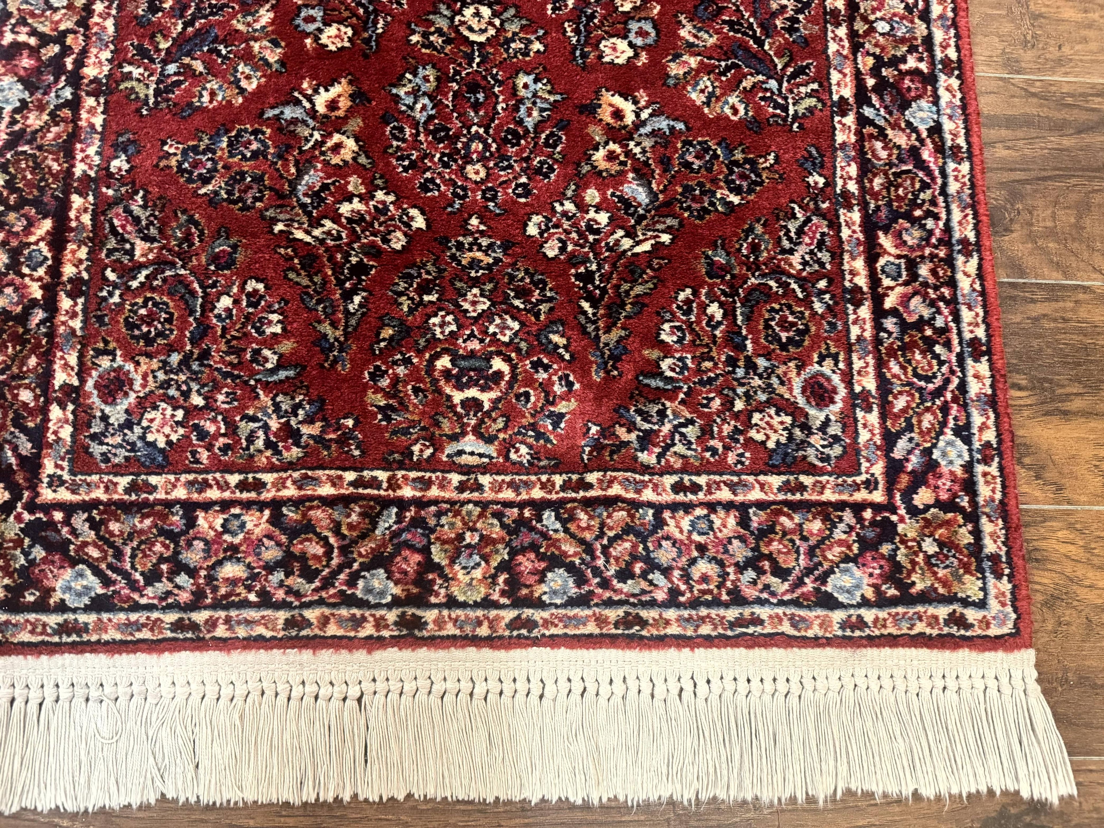 Karastan Rug 3x5 Red Sarouk #785, Karastan Wool Pile Rug, Original 700 Series, Discontinued Vintage Karastan Carpet