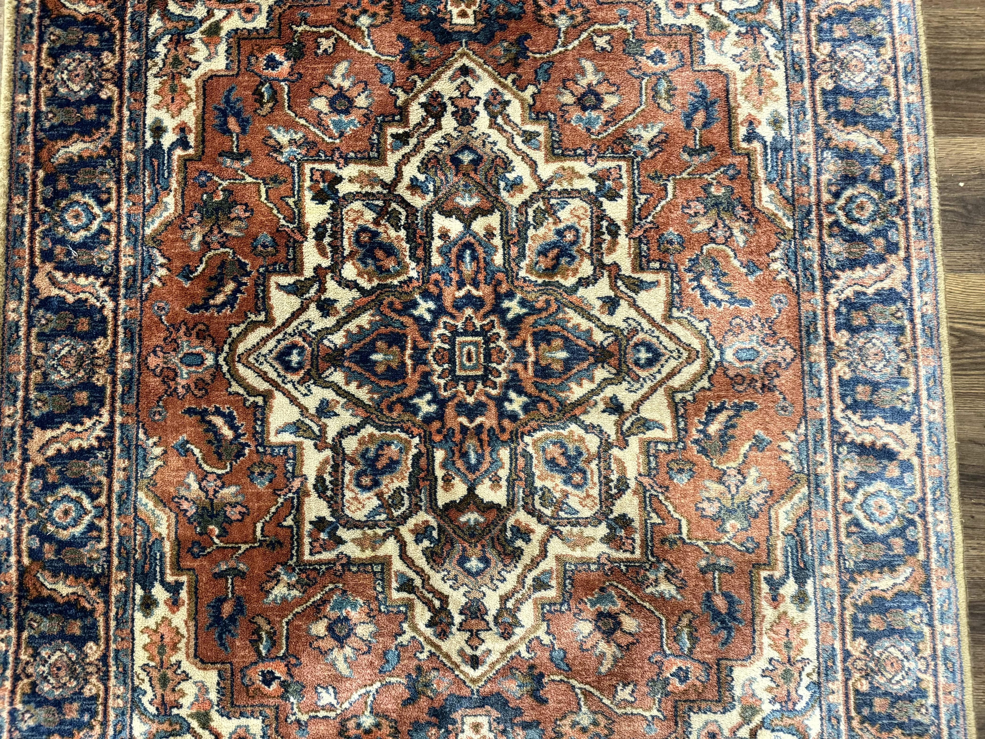 Karastan Rug 4x6, Vintage Karastan #744 Antique Serapi Pattern, Wool Pile, Original 700 Series Karastan Carpet