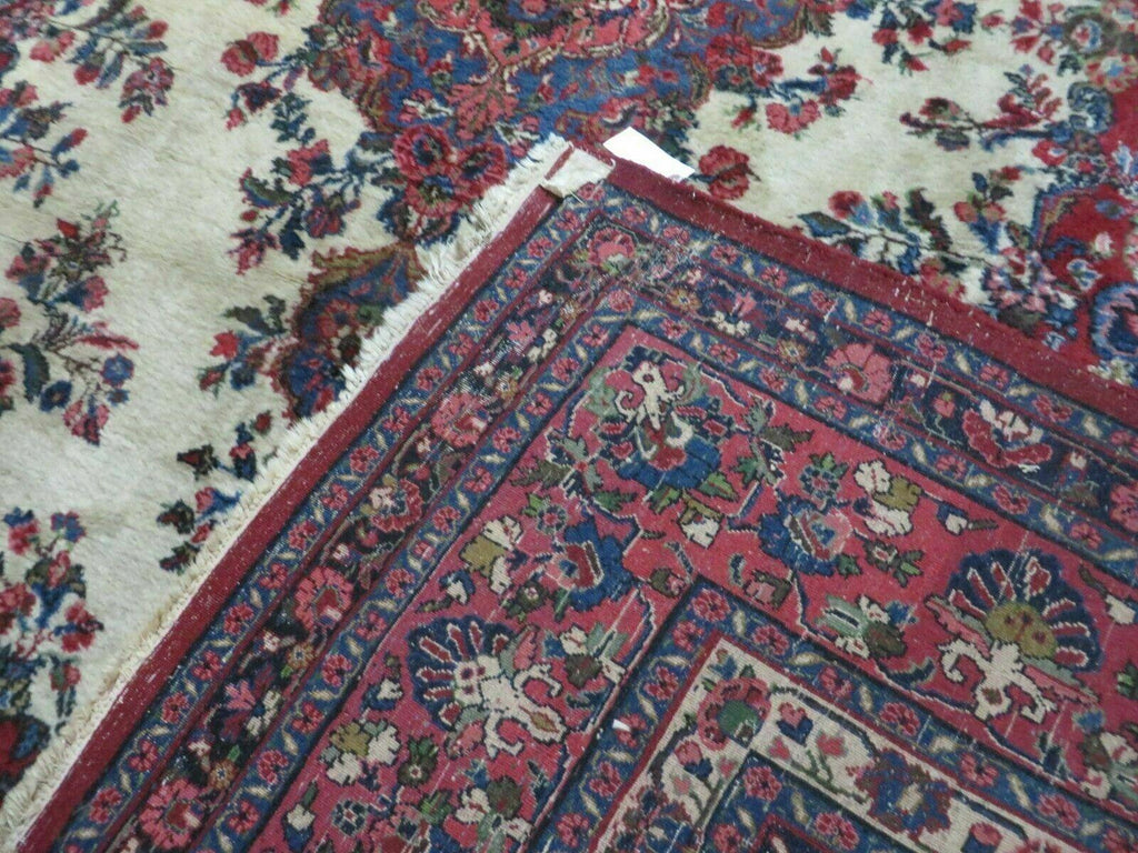 Persian Sarouk Rug 9x12 - Semi Open Field Medallion Carpet