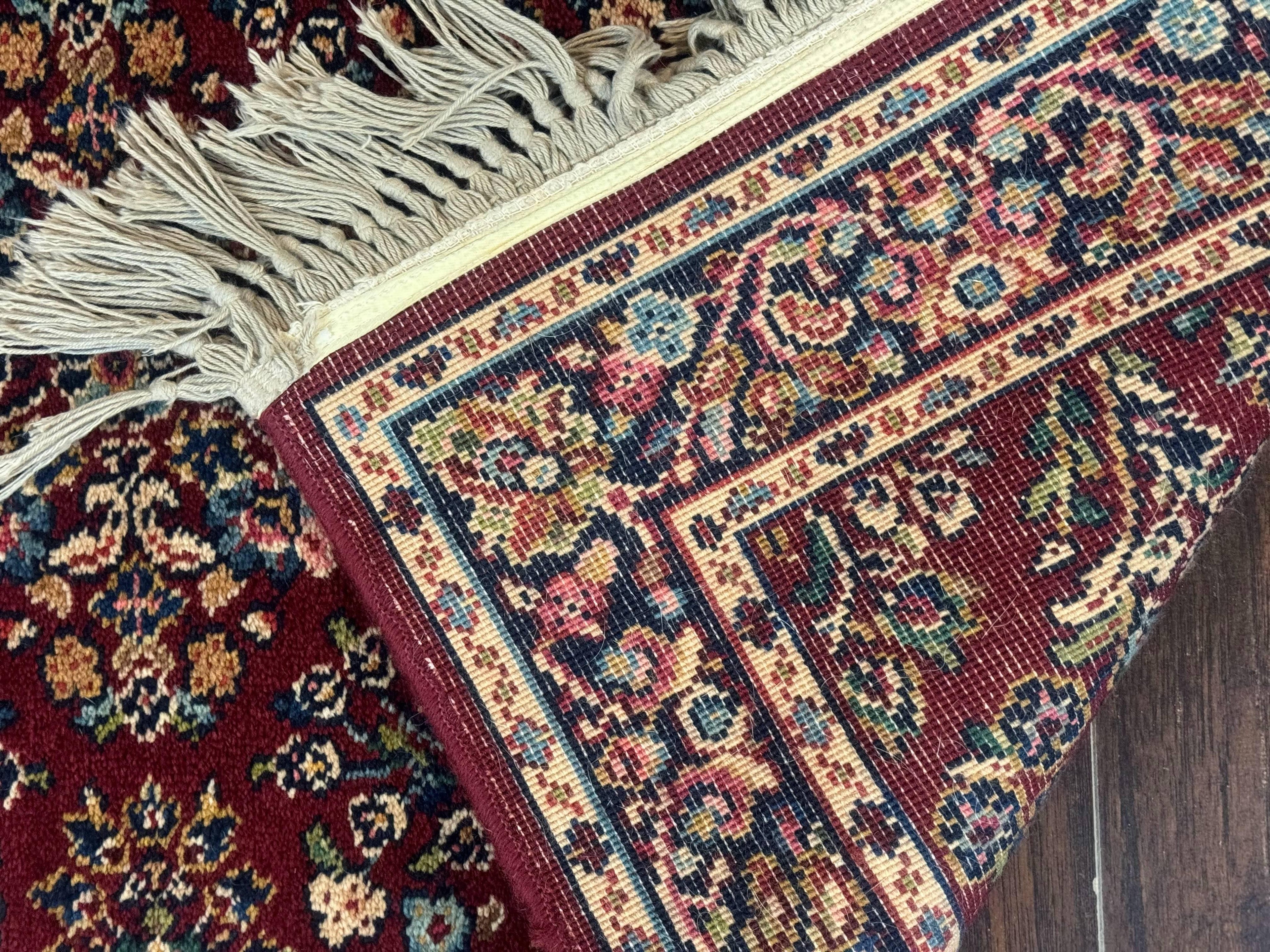 Small Karastan Rug 2.6 x 4 Red Sarouk #785, Karastan Wool Pile Rug, Original 700 Series, Discontinued Vintage Karastan Carpet