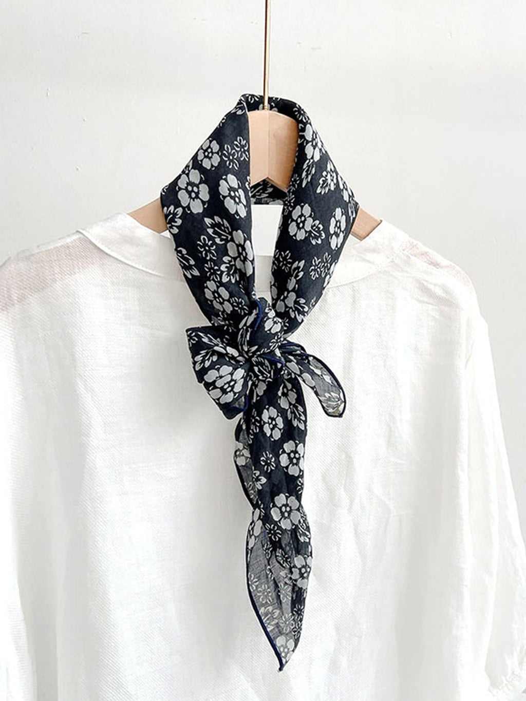 Ramie Vintage Print Handkerchief