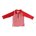 Gingerbread stripe long sleeves boy Christmas shirt