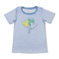 Light blue stripe mouse balloon kids boy shirt