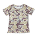 Short sleeves camo kids boys shirt