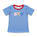 Stripe baseball short sleeves kids boys shirt