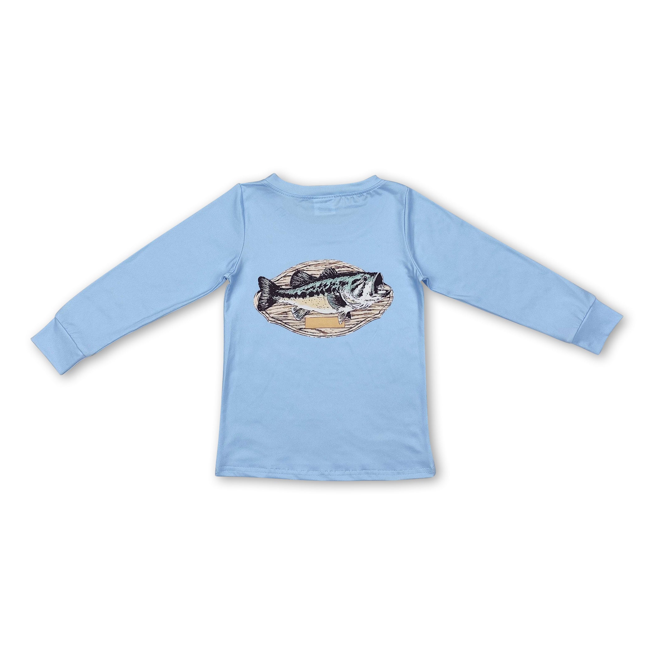 Light blue long sleeves fishing kids boys hunting shirt