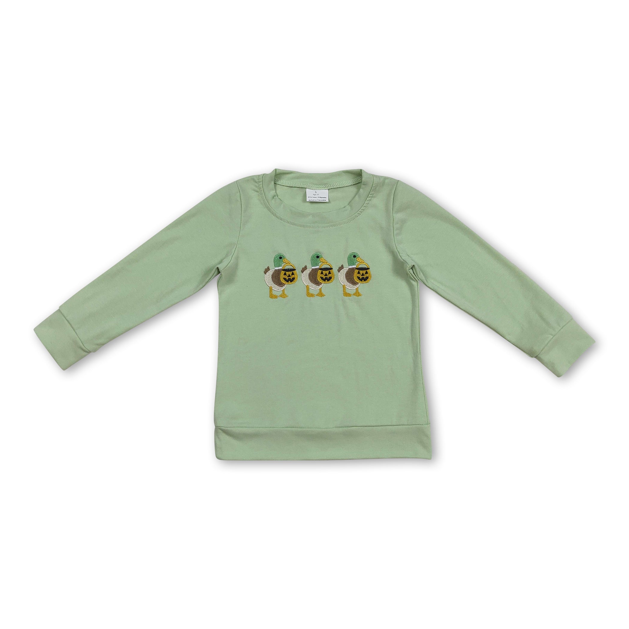 Long sleeves duck pumpkin kids Halloween shirt