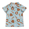 Short sleeves baseball kids boys polo shirt