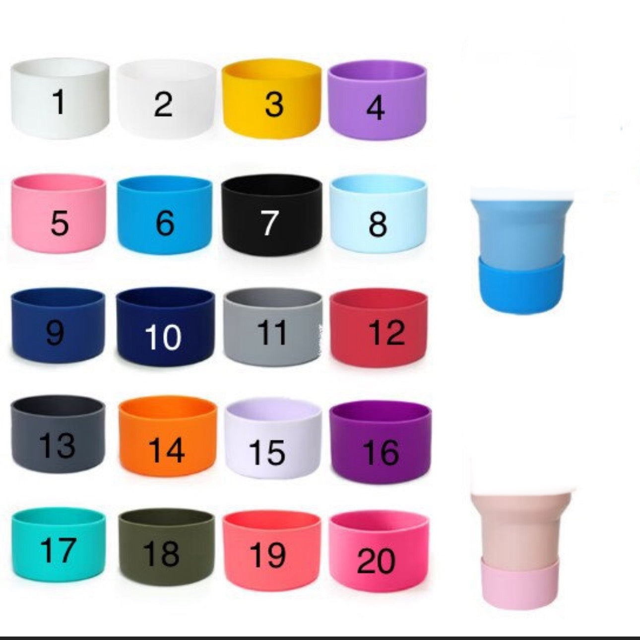 Colored Silicone rubber boot coaster Protector for 30oz & 40oz style tumblers