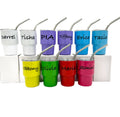 3oz Personalized Custom Sublimation shot glass Tumbler double insulated with stainless straw
