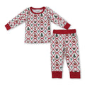 Long sleeves candy cane gingerbread kids Christmas pajamas