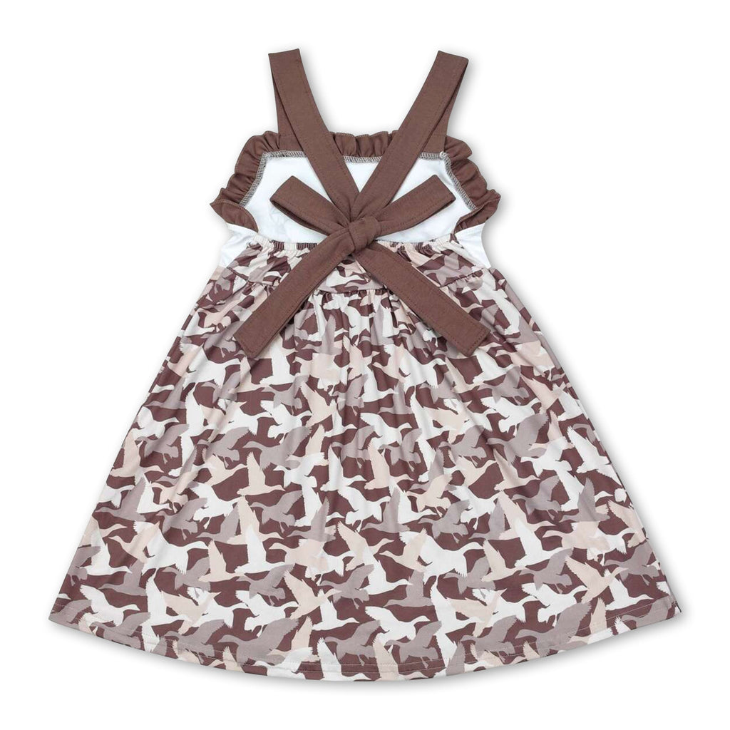 Straps duck pheasant deer camo kids girls dresses