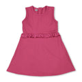 Sleeveless hot pink ruffle kids girls athletic dresses