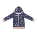 Bull skull feather zipper hoodie girls western jacket
