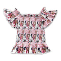 Mama's cowgirl bull skull elastic girls western shirt