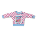 Pink plaid dog Christmas hat baby girls shirt