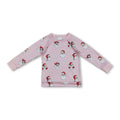 Pink long sleeves santa kids girls Christmas shirt