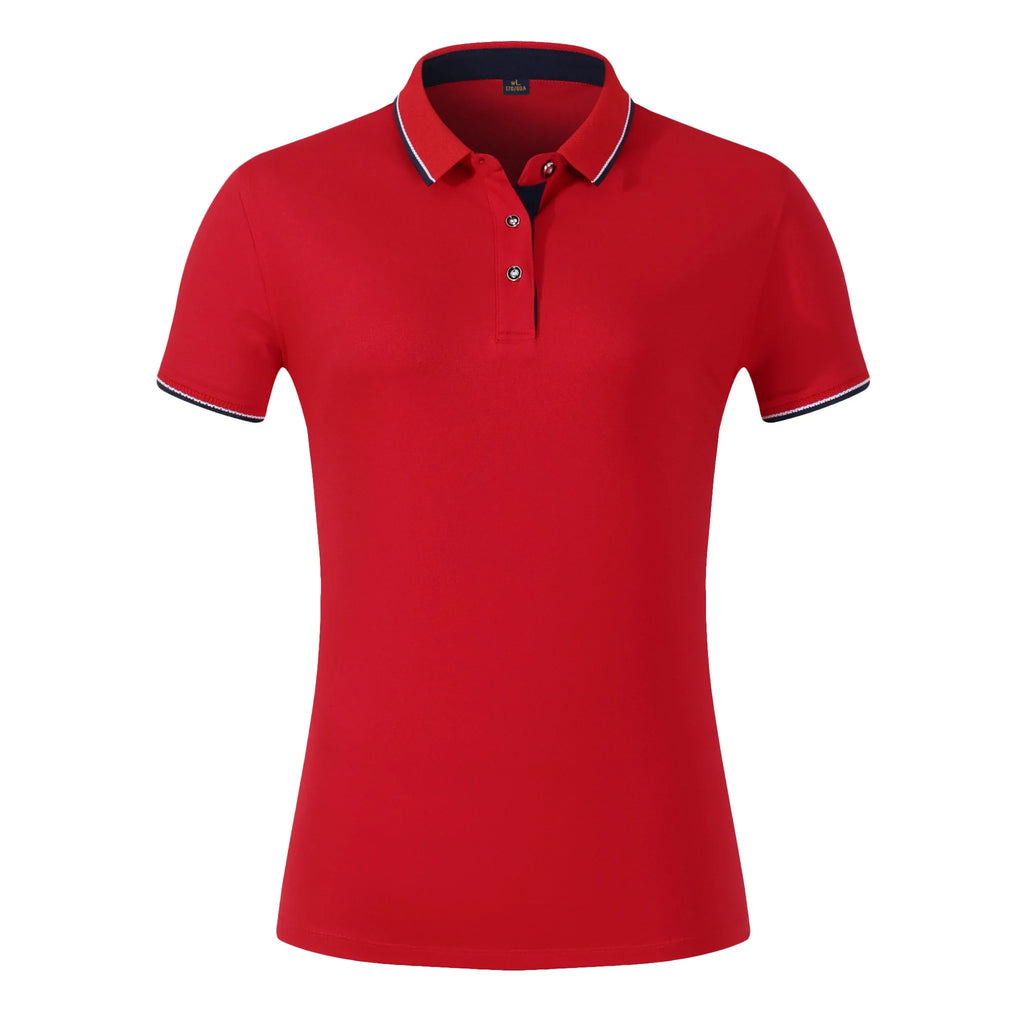 Golf Women's Polo Shirt Lapel Slim Fit Short Sleeve