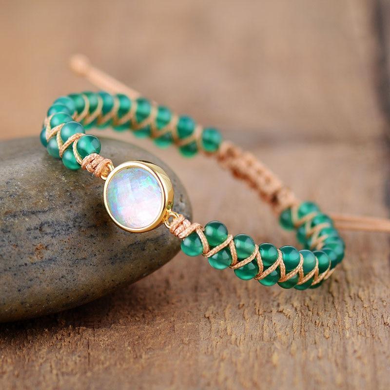 Handmade Luxury Wax  Elegant Bracelet With Stone In Modern Colorful Design For Woman and Ladies