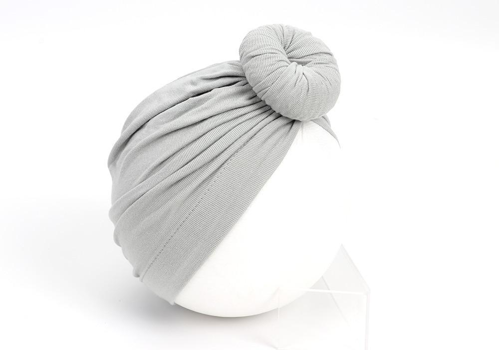 Newborn Toddler Kids Turban Cotton Beanie Hat Winter Cap Knot Solid Soft Sleeping Caps For Kids