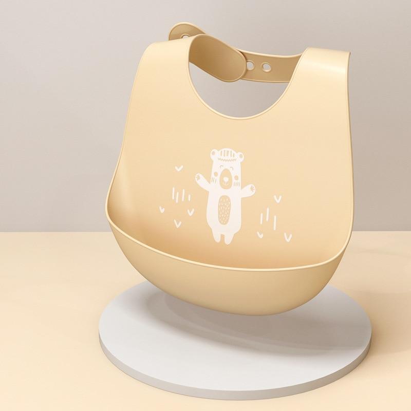 Adjustable Oil-proof  Food Grade Silicone Drool bib Soft And Comfortable Saliva Towel Lunch Baby Bib For Babies and Kids