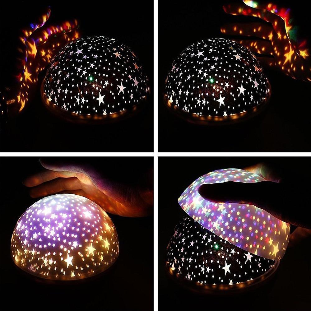 LED starry Night Light Projector Lamp For Baby And Children Sleep Room Interesting Light Shot Modern Lamp