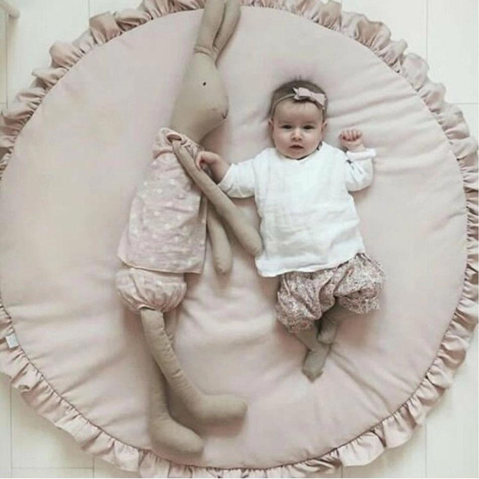Baby Toys Mat Kids Rug Baby Play Mat Newborn Padded Children' Mat Soft Cotton Crawling Mats Round Carpet Room Decor For Baby