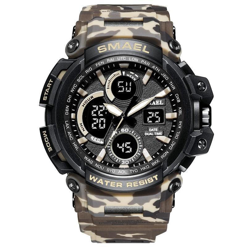 Army Green Modern Sport  Waterproof 50M Men Watches With LED Digital Display In Military Armi Relogio Masculino Style