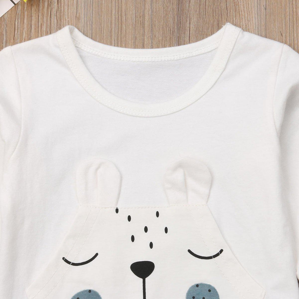 Newborn Baby Boys Clothes Bear Warm Winter Tops T-shirt Pants Outfits Clothes Set Clothes For Boys In Modern Style