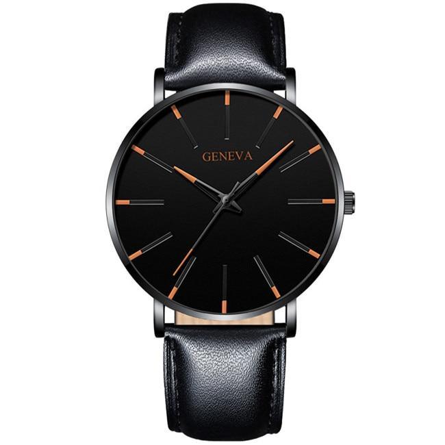 Minimalist Men's Fashion Ultra Thin Watch Simple Men Business Stainless Steel Mesh Belt Quartz Watch Relogio Masculino