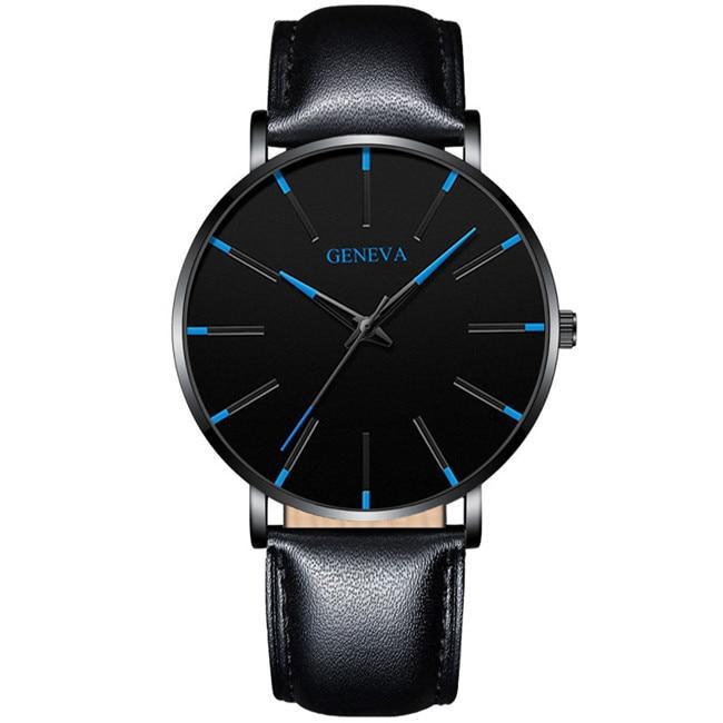 Minimalist Men's Fashion Ultra Thin Watch Simple Men Business Stainless Steel Mesh Belt Quartz Watch Relogio Masculino