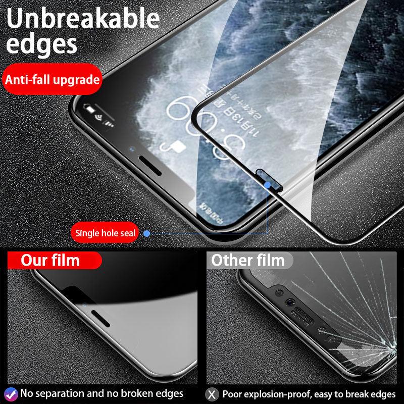 3pcs Full Cover Protective Glass On For Iphone 11 12 13 Pro Max Tempered Glass Film Iphone X Xr Xs Screen Protector Curved Edge Anti Scratch Bubble Free Smooth Tempered Glass Screen Protector
