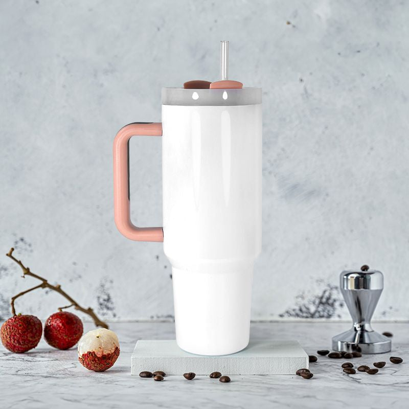 40oz Sublimation Blank Tumbler w/ Handle stainless steel