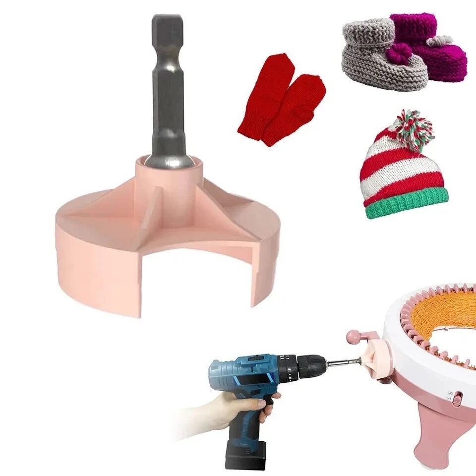 Knitting Machine Adapter for Sentro/Jamie, Power Screwdriver Attachment, Quick Knit Drill Adapter with Hex Bit