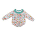 Long sleeves heart bow baby girls valentine's romper