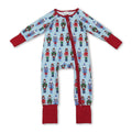 Blue ballet baby boys Christmas zipper romper