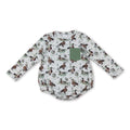 Long sleeves pocket duck baby boy romper